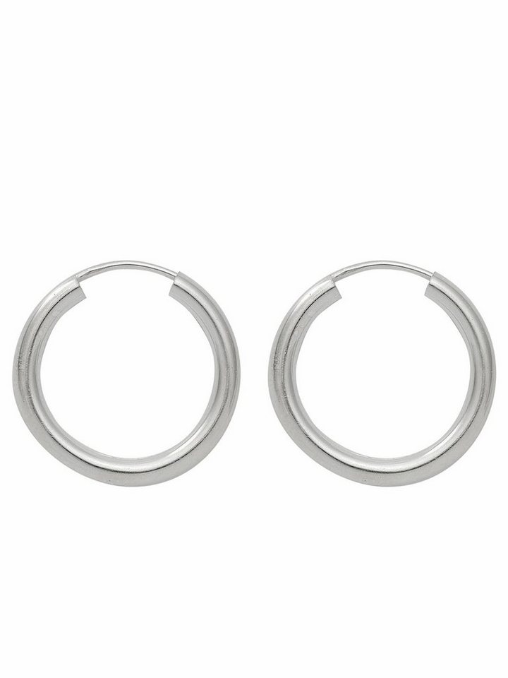 Adelia´s Paar Ohrhänger 925 Silber Ohrringe Creolen Ø 15 mm, Silberschmuck für Damen von Adelia´s