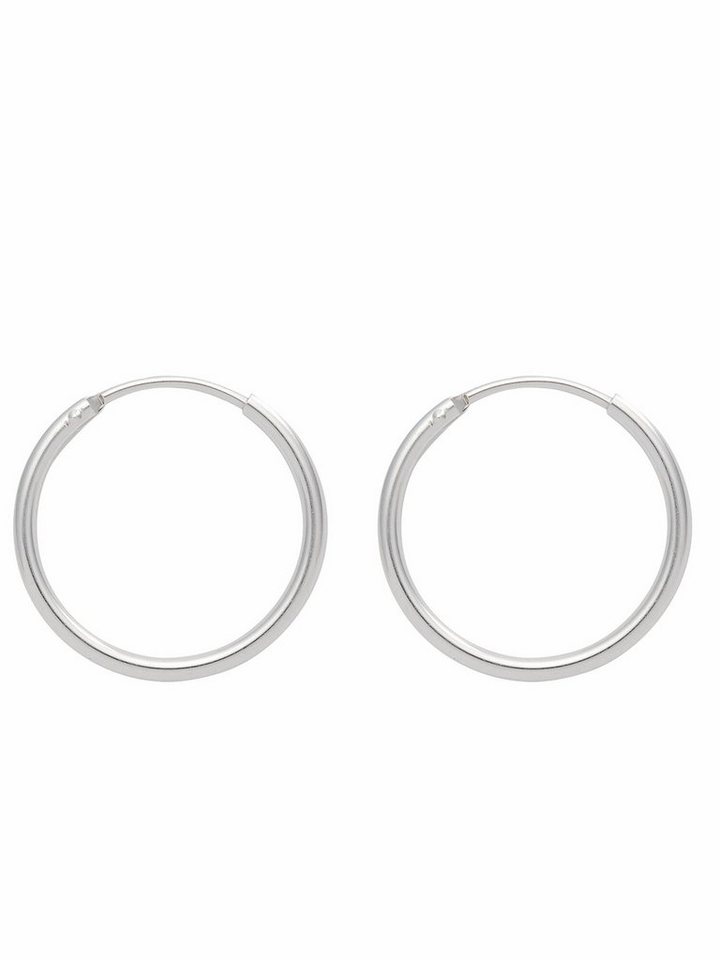 Adelia´s Paar Ohrhänger 925 Silber Ohrringe Creolen Ø 44 mm, Silberschmuck für Damen von Adelia´s