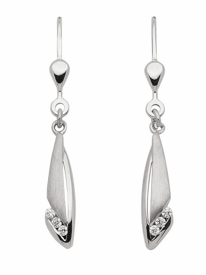 Adelia´s Paar Ohrhänger 925 Silber Ohrringe Ohrhänger mit Zirkonia, mit Zirkonia Silberschmuck für Damen von Adelia´s