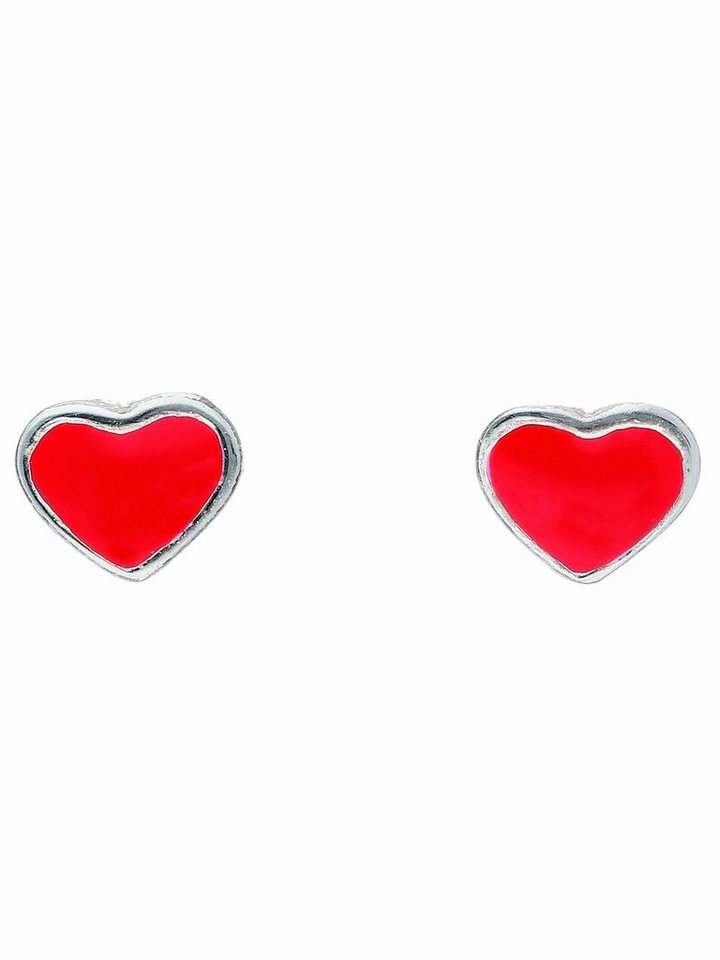 Adelia´s Paar Ohrhänger 925 Silber Ohrringe Ohrstecker Herz, Silberschmuck für Damen von Adelia´s
