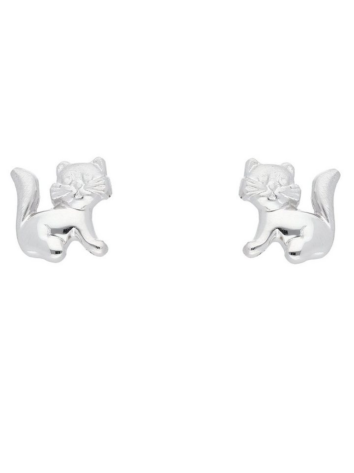 Adelia´s Paar Ohrhänger 925 Silber Ohrringe Ohrstecker Katze, Silberschmuck für Damen von Adelia´s