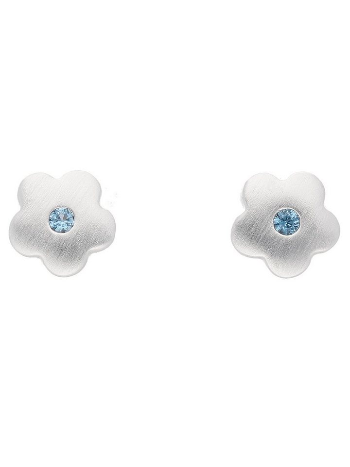 Adelia´s Paar Ohrhänger 925 Silber Ohrringe Ohrstecker Blüte, mit synthetischer Spinell Silberschmuck für Damen von Adelia´s