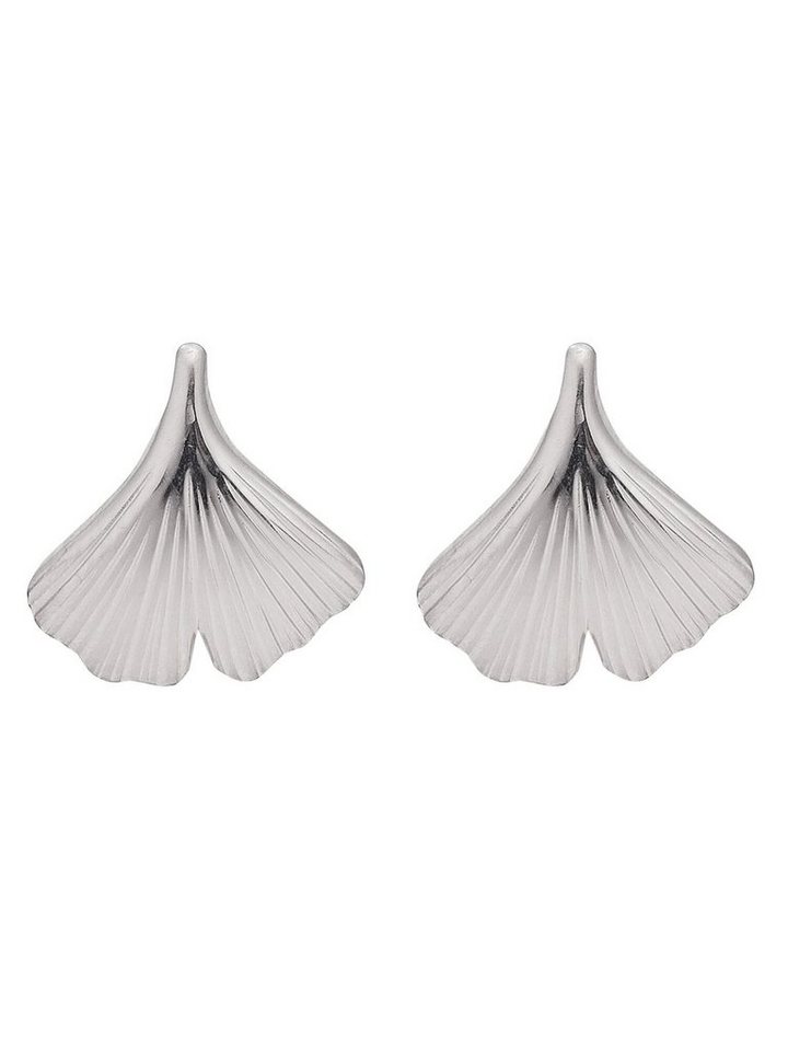 Adelia´s Paar Ohrhänger 925 Silber Ohrringe Ohrstecker Ginkoblatt, Silberschmuck für Damen von Adelia´s