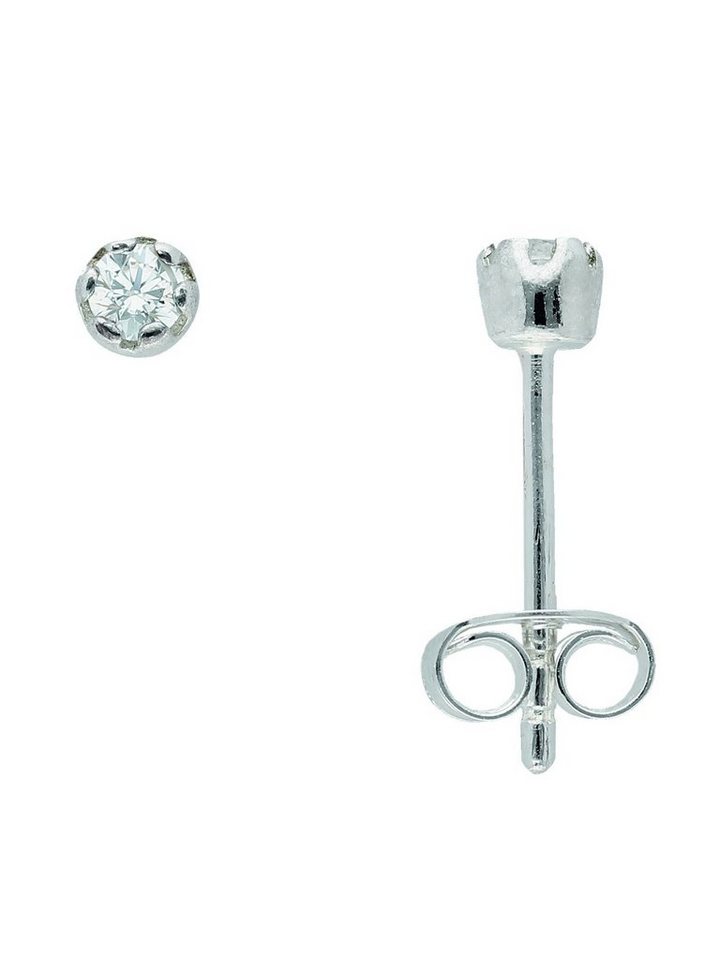 Adelia´s Paar Ohrhänger 925 Silber Ohrringe Ohrstecker Ø 3 mm, mit Zirkonia Silberschmuck für Damen von Adelia´s