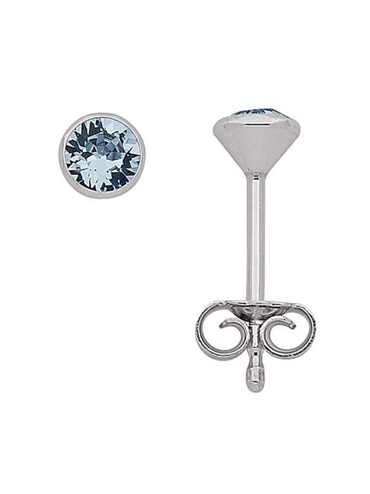 Adelia´s Paar Ohrhänger 925 Silber Ohrringe Ohrstecker Ø 3 mm, mit Zirkonia Silberschmuck für Damen von Adelia´s