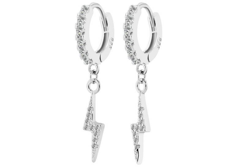 Adelia´s Paar Ohrhänger Damen Ohrhänger aus 925 Sterling Silber und Zirkonia Ø 8 mm von Adelia´s