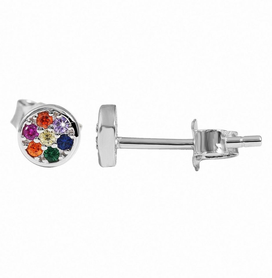 Adelia´s Paar Ohrhänger Damen Ohrstecker aus 925 Sterling Silber und Zirkonia Ø 5 mm von Adelia´s