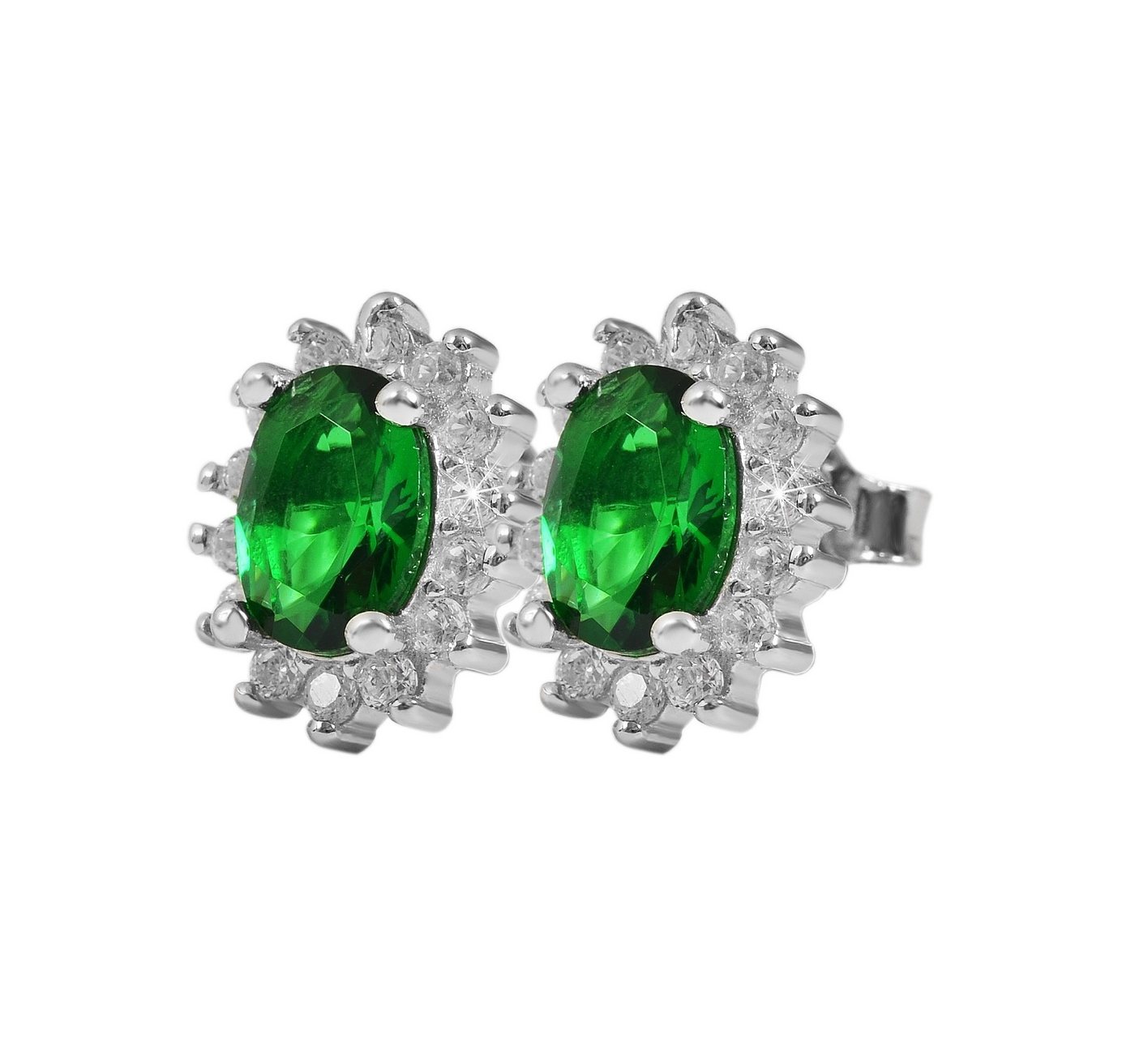 Adelia´s Paar Ohrhänger Damen Ohrstecker aus 925 Sterling Silber und Zirkonia - Strass von Adelia´s