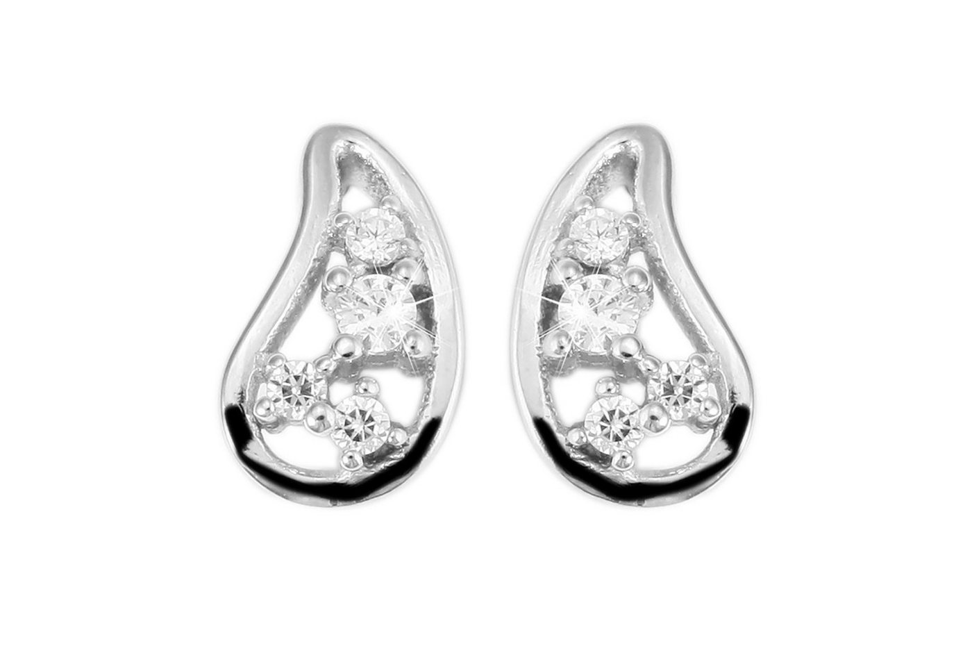 Adelia´s Paar Ohrhänger Damen Ohrstecker aus 925 Sterling Silber und Zirkonia - Strass von Adelia´s