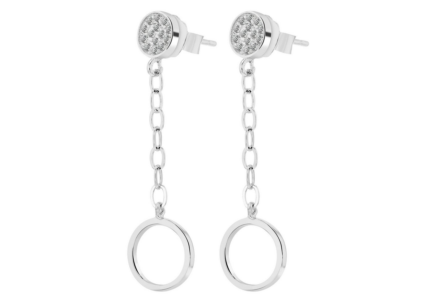 Adelia´s Paar Ohrhänger Damen Ohrstecker aus 925 Sterling Silber und Zirkonia von Adelia´s