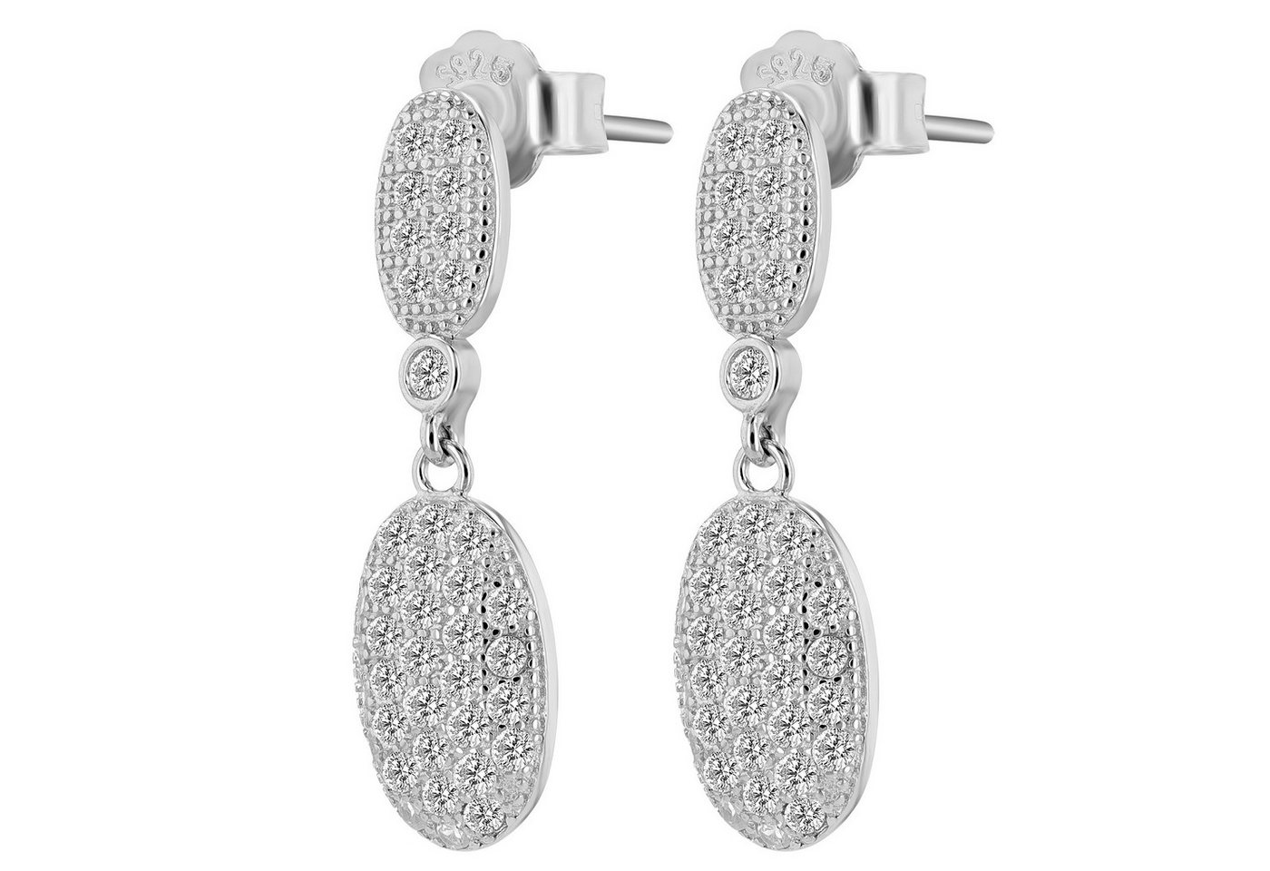 Adelia´s Paar Ohrhänger Damen Ohrstecker aus 925 Sterling Silber und Zirkonia von Adelia´s
