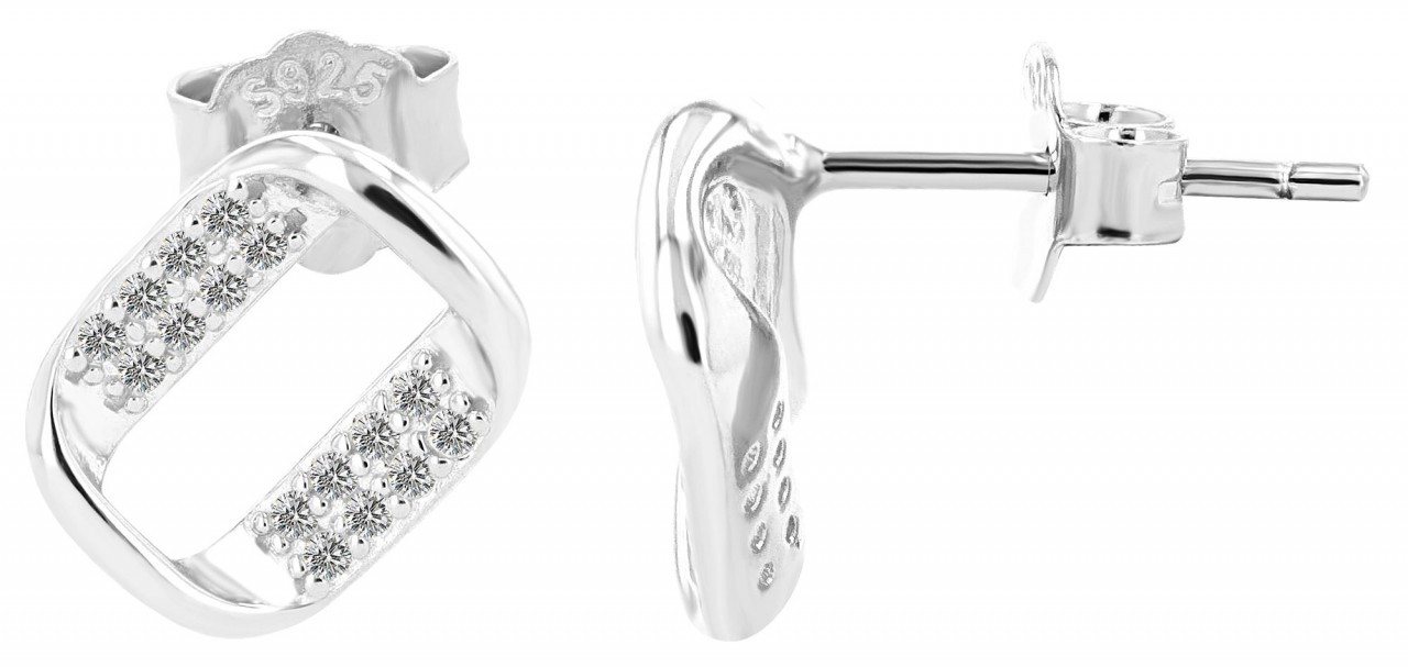 Adelia´s Paar Ohrhänger Damen Ohrstecker aus 925 Sterling Silber und Zirkonia von Adelia´s