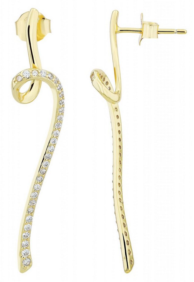 Adelia´s Paar Ohrhänger Damen Ohrstecker aus 925 Sterling Silber und Zirkonia von Adelia´s