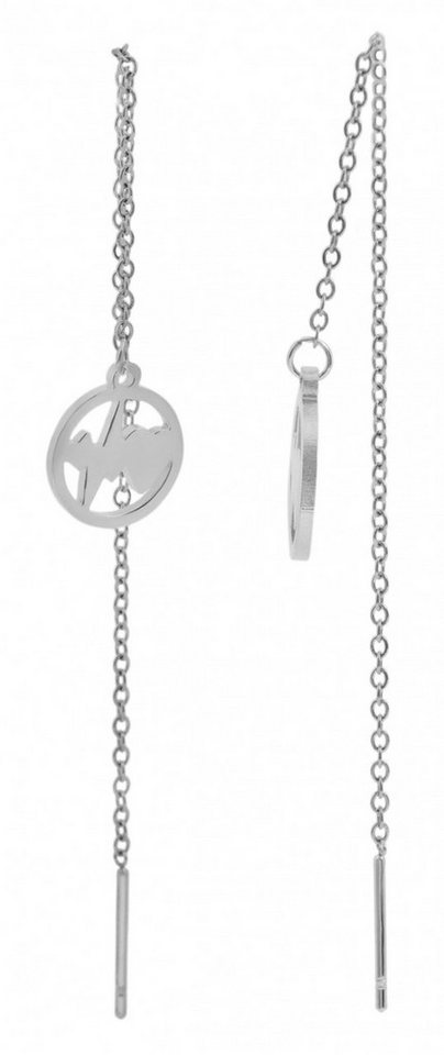 Adelia´s Paar Ohrhänger Damen Ohrstecker aus Edelstahl mit Herz - - Ø 10 mm von Adelia´s