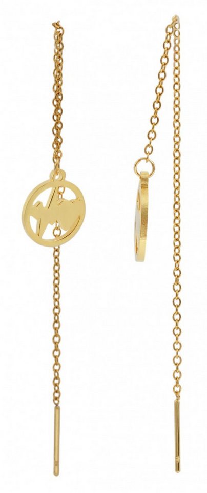 Adelia´s Paar Ohrhänger Damen Ohrstecker aus Edelstahl mit Herz - - Ø 10 mm von Adelia´s