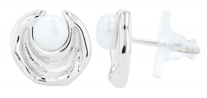 Adelia´s Paar Ohrhänger Damen Ohrstecker aus rhodiniertem 925 Sterling Silber und Perle von Adelia´s