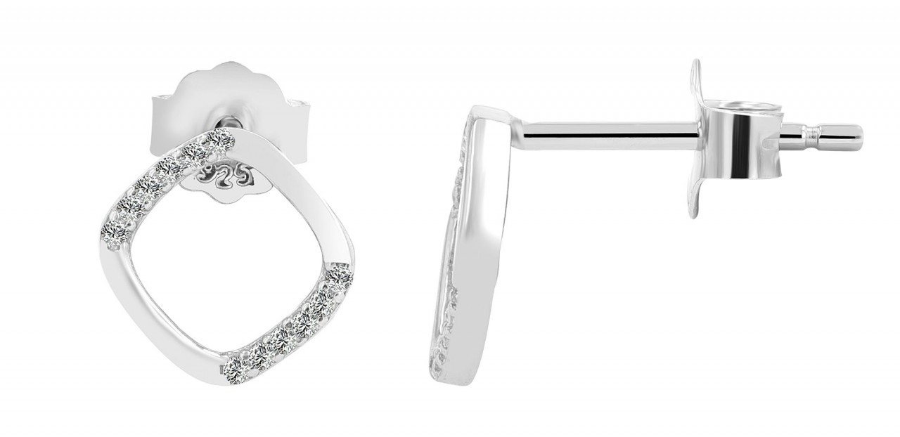 Adelia´s Paar Ohrhänger Damen Ohrstecker aus rhodiniertem 925 Sterling Silber von Adelia´s