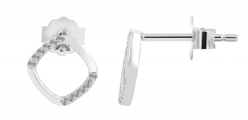 Adelia´s Paar Ohrhänger Damen Ohrstecker aus rhodiniertem 925 Sterling Silber von Adelia´s