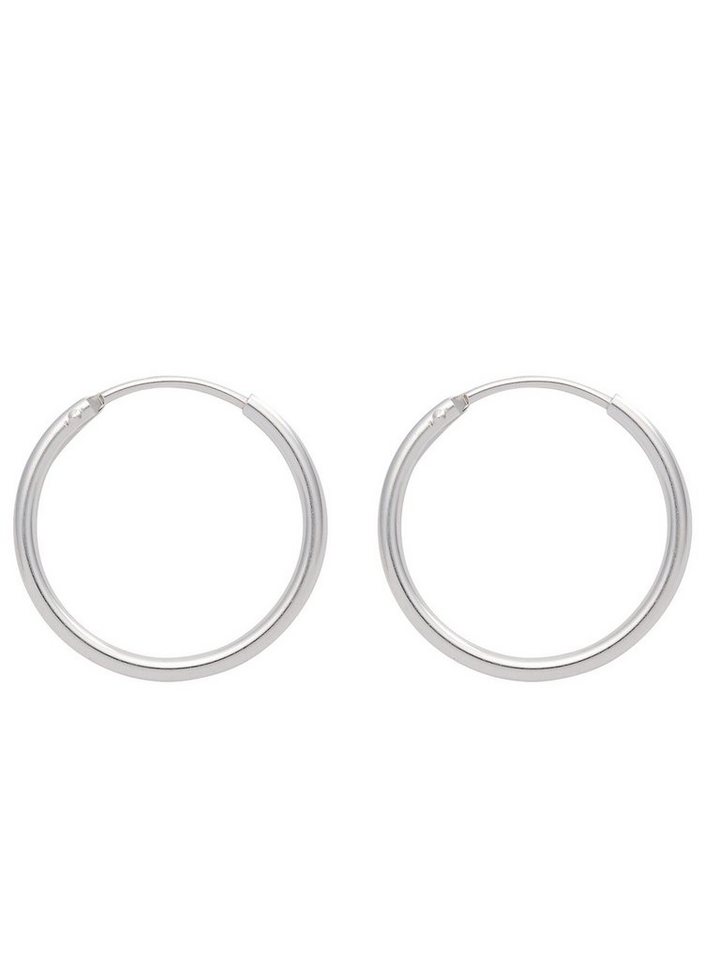 Adelia´s Paar Ohrhänger 925 Silber Ohrringe Creolen Ø 11 mm, Silberschmuck für Damen von Adelia´s