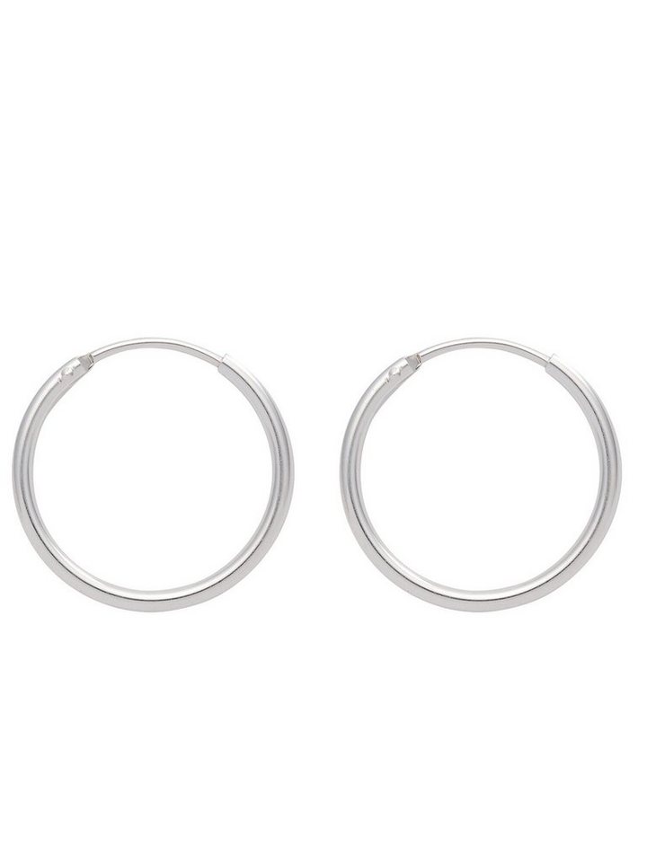 Adelia´s Paar Ohrhänger 925 Silber Ohrringe Creolen Ø 13 mm, Silberschmuck für Damen von Adelia´s
