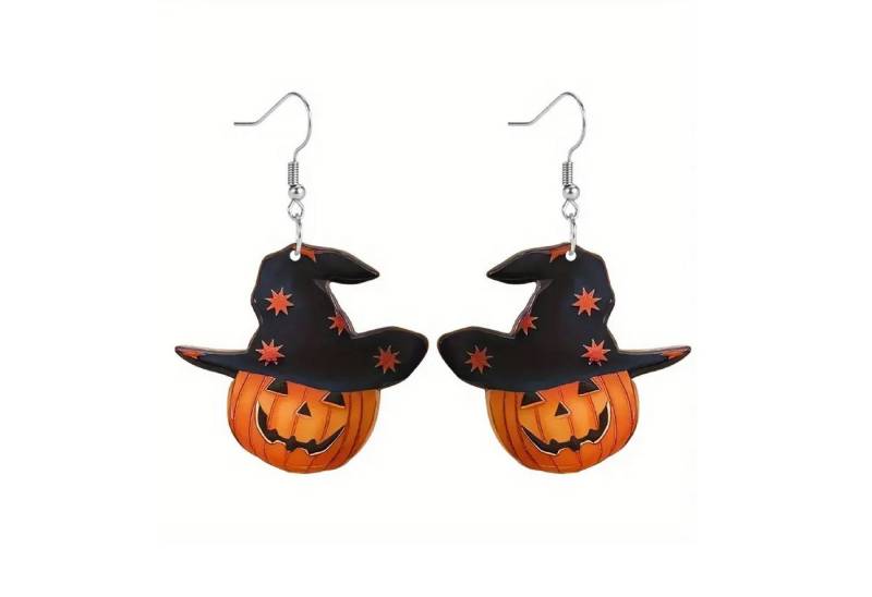 Adelia´s Paar Ohrhänger Halloween Schmuck Ohrringe Ohrhänger Kürbis aus Acryl, Weihnachtsschmuck Halloween Schmuck Ohrhänger Kürbis aus Acryl von Adelia´s