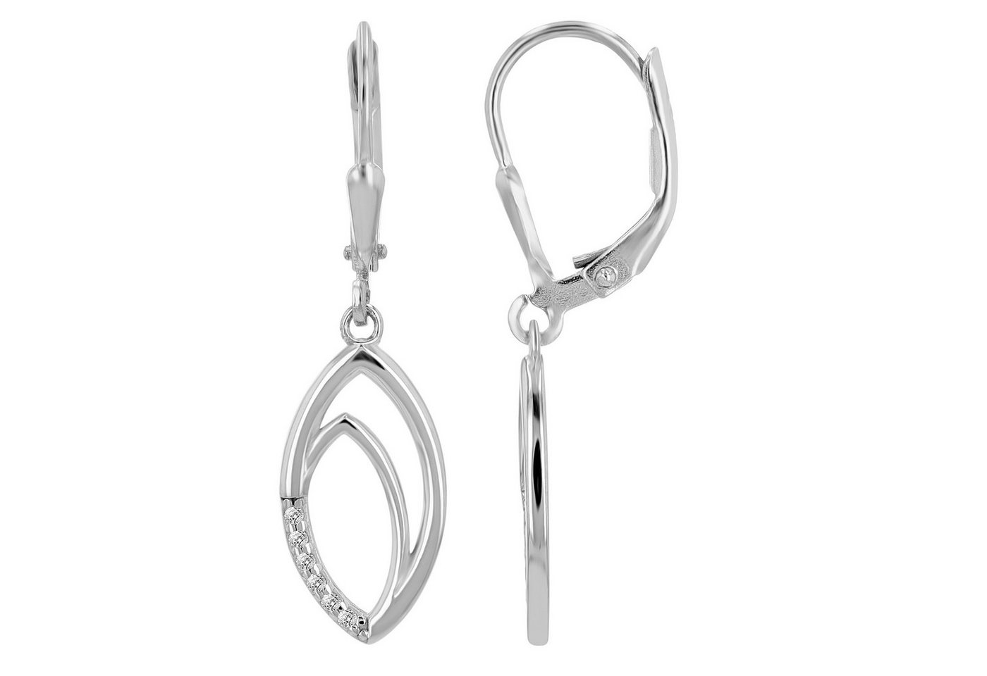 Adelia´s Paar Ohrhänger Neuheit 2025 - Damen Ohrhänger aus poliertem 925 Sterling Silber von Adelia´s