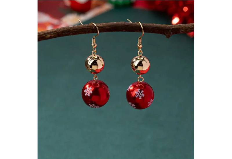 Adelia´s Paar Ohrhänger Weihnachtsschmuck Ohrringe Ohrhänger Weihnachtskugel aus Acryl, Weihnachtsschmuck Ohrhänger Weihnachtskugel aus Acryl von Adelia´s