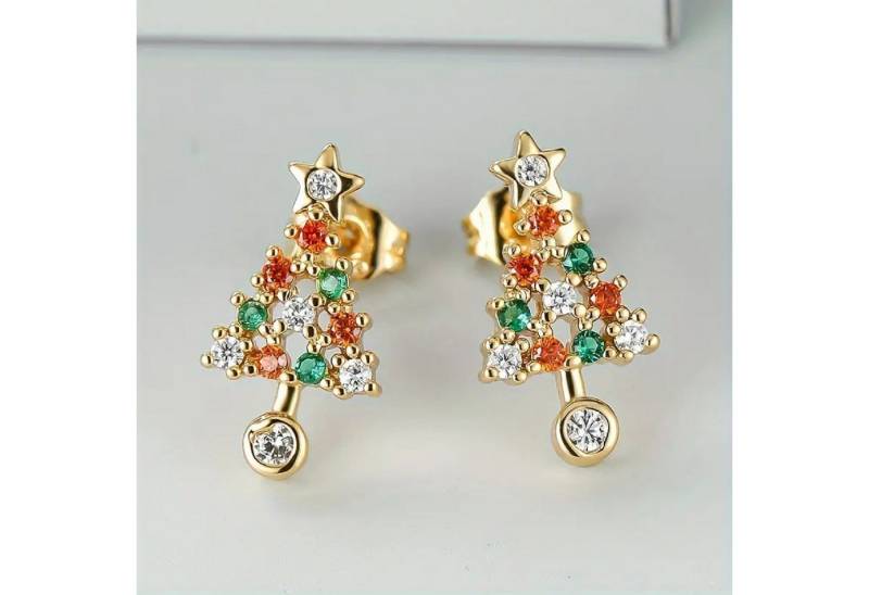 Adelia´s Paar Ohrhänger Weihnachtsschmuck Ohrringe Ohrstecker Weihnachtsbaum aus Acryl, Weihnachtsschmuck Ohrstecker Weihnachtsbaum aus Acryl von Adelia´s