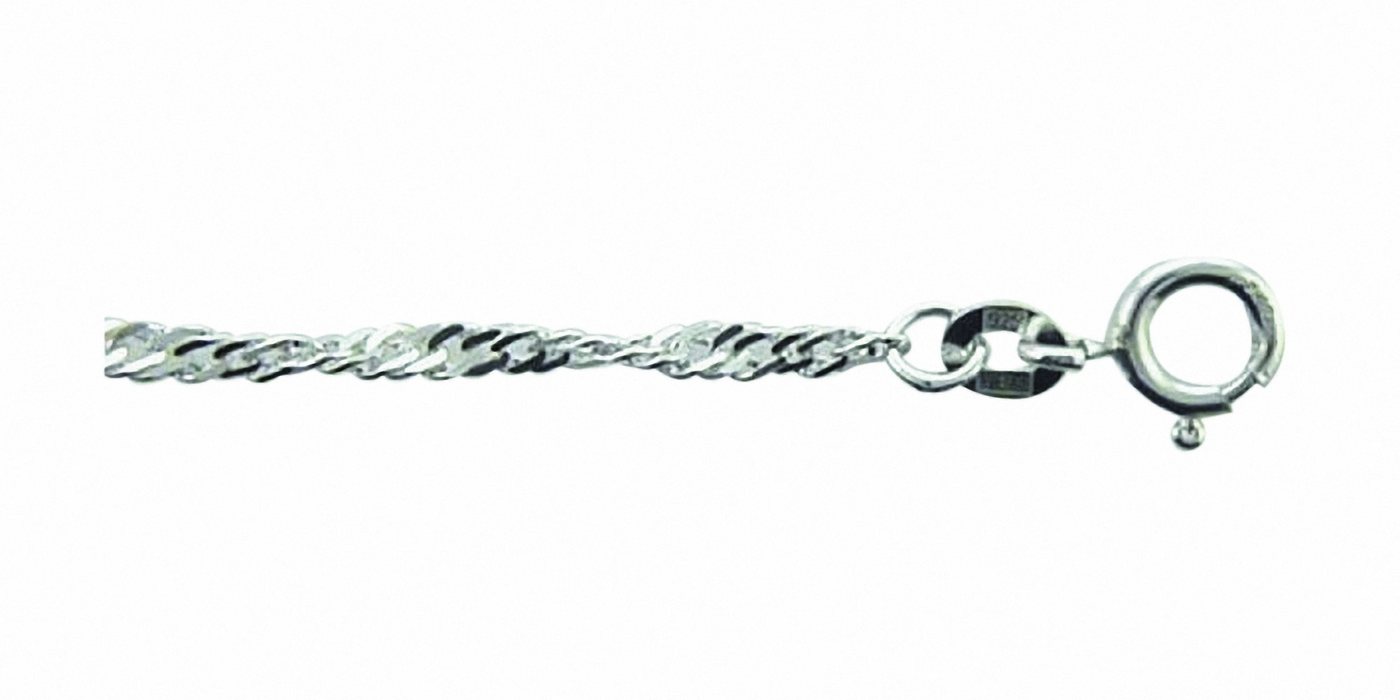 Adelia´s Silberkette 925 Silber Singapur Halskette 42 cm Ø 2,4 mm, Silberschmuck für Damen von Adelia´s