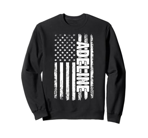 Adeline persönlicher Name American Flag Retro Frauen lustig Sweatshirt von Adeline Specialized First Girl Woman Name Tee