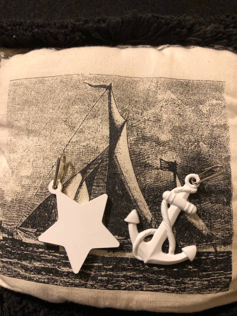 Reißverschluss - Anker Und Stern Kunststoff 2Er-Set von AdelineCompany