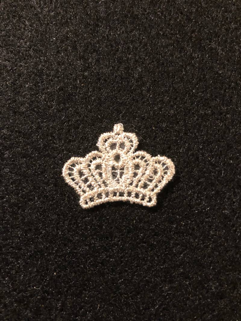 Applikation - Metallic Silber Spitze Krone Bügeln von AdelineMercantile