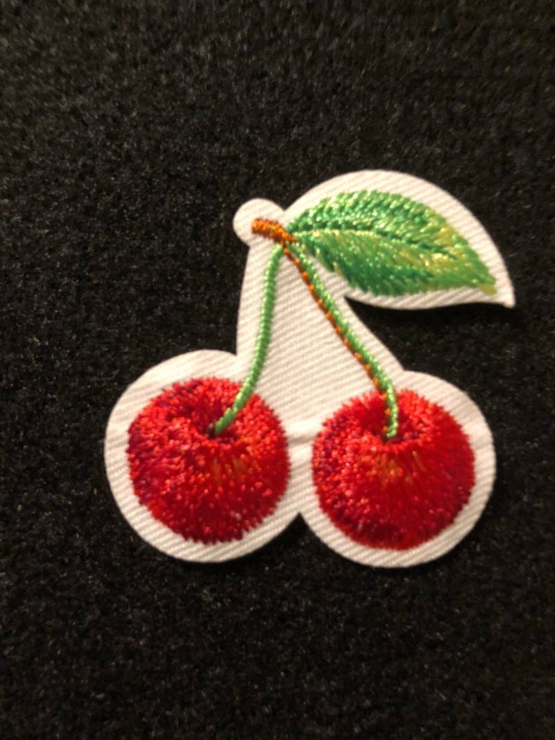 Applikation - Schattiert Doppelkirsche Stängel Und Blatt von AdelineMercantile