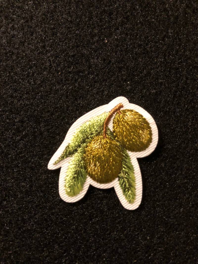 Applikation - Wunderbare Gestickte Oliven Und Blätter Zum Aufbügeln von AdelineMercantile