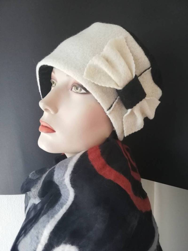Reine Wolle Mütze Damen Filzmütze Walkloden Gefüttert Mit Baumwollenicki Geschenkideen Für Frauen von AdelineSchoden