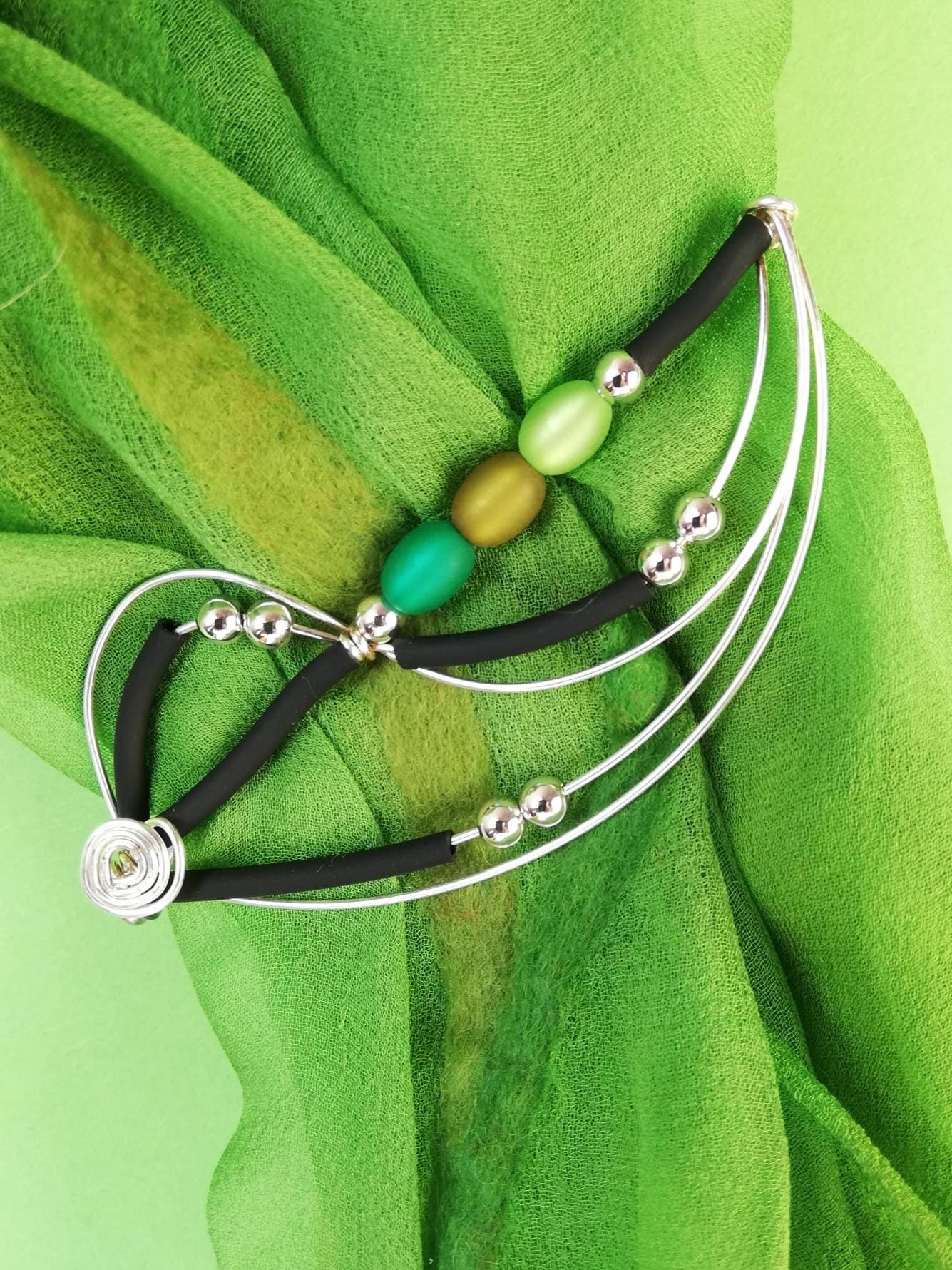 Tuchnadel Schalspange Hutnadel Schließe Strickjacken Poncho Halter Anstecknadel Schal Spange Grün Schalnadel Geschenkideen Für Frauen von AdelineSchoden