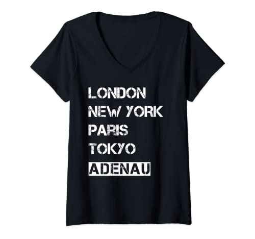 Damen Meine Heimat Adenau! Geburtsort & Heimatliebe Adenau T-Shirt mit V-Ausschnitt von Adenau Liebe - Hier lebe ich