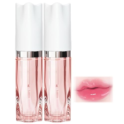 HANJILIAN Moisturizing Color Changing Lip Balm,Beautyfeb Color Changing Lip Plumping Essence Oil,Non-Sticky Long Lasting Tinted Lip Oil Lip Care,Colour Changing Lip Balm,Lip Moisturizer (01#, 2Pcs) von Aderpmin