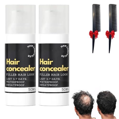 Hairfillup Hair Concealer, HairFillup HairConcealer Black 50ml, HairFillup Concealer Waterproof, C-oncealer Hair Filling Cream, Temporary Gray C-oncealer Spray, for Men and Women (2Pcs) von Aderpmin
