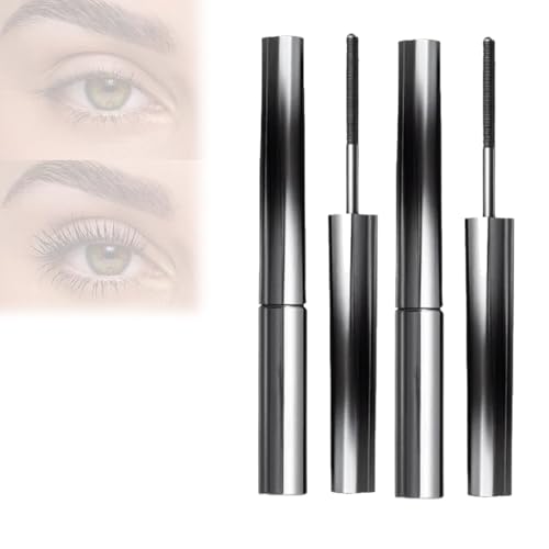 Metal Wand Mascara, Iron Wand Mascara, 3D Curling Eyelash Iron Mascaras, 2026 New Brushless Metal Wands Mascaras, Waterproof Long-Lasting 3D Curling Eyelas (2*Black) von Aderpmin