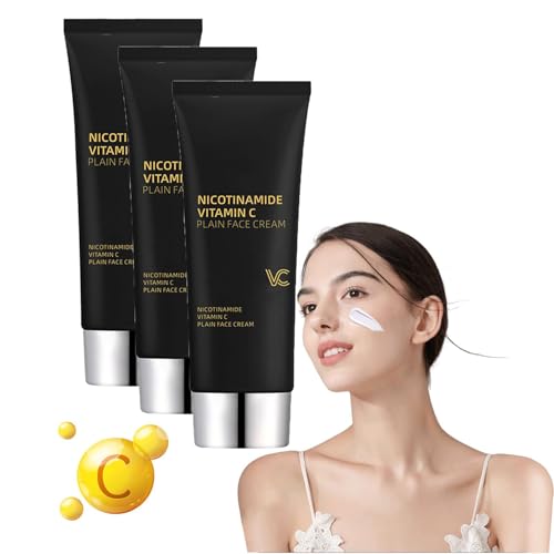 Niacinamide Vitamin C Black Tube Skin Cream, Natural Vitamin C Plain Face Cream, Multifunctional Smooth Hydrating Makeup Cream, Vitamin C Moisturizing Cream 100g (3Pcs) von Aderpmin
