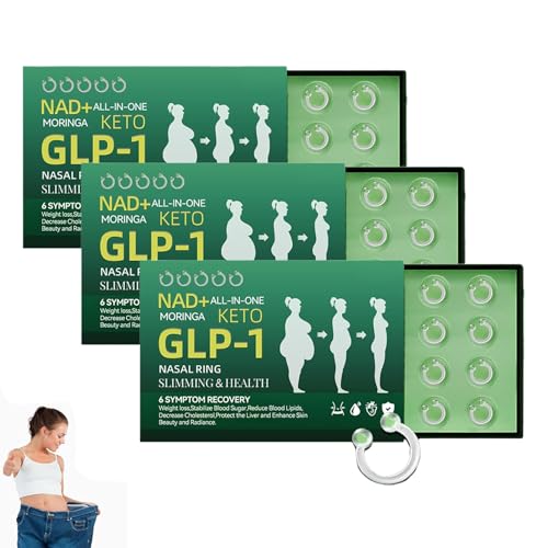 VSOXA GLP-1 Schlankheits & Gesundheit Nasenring Advanced Gewichtsverlust Nasenringe VSOXA GLP-1 Nasenring Body Slimming Nasenringe Natürliche Inhaltsstoffe für Frauen Männer (3) von Aderpmin