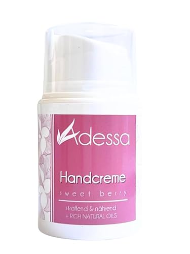 Adessa Handcreme Sweet Berry, Feuchtigkeitsspendend, Mit Sheabutter und Natürlichen Ölen, 50 ml von Adessa