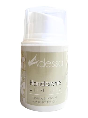 Adessa Handcreme Wild Lily, Feuchtigkeitsspendend, Mit Sheabutter und Olivenöl, 50ml, Clean Beauty, Tierversuchfrei von Adessa