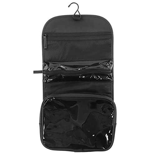 Adfaga Reisen Toilettenbeutel Großer Kapazität Hängender kosmetischer Organisator mit transparenten Reißverschluss -Taschen PU Leder Langlebige Make -up -Aufbewahrung für Frauen von Adfaga