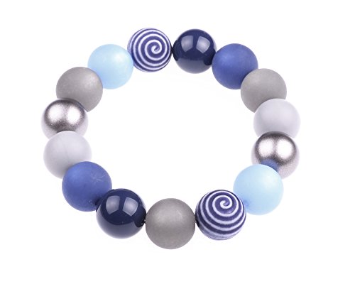 Adi-Modeschmuck Armband “Tamara”, eleganter Materialmix aus Polaris- und verschiedensten Acylperlen in 14mm, handgefertigt in Berlin von Adi-Modeschmuck