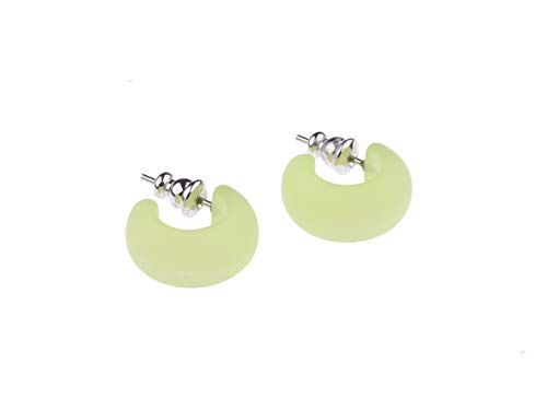 Adi Modeschmuck Creolenohrstecker "Gitte", leichter Ohrstecker aus echtem Polaris mit einem Stift aus Chirurgenstahl (Mint) von Adi-Modeschmuck