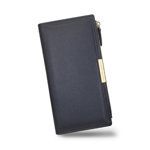 AdiStylinno Geldbörse für Damen, Große Kapazität Lange Slim Wallet Damen Multifunktionale Portemonnaie PU Leder Geldbeutel mit Reißverschluss Münztasche Multi Slots Bargeld Fächer ID Fenster von AdiStylinno