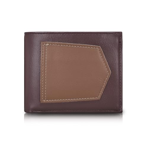 AdiStylinno Herren Geldbörsen, Leder Slim Wallet mit Vordertasche, Mode Kreditkartenetui Wallet Bifold Dünn Brieftasche mit Ausweisfenster und 8 Kartenfächer, coffee, 12 x 9.5 x 1 cm / 3.74 x 4.72 x von AdiStylinno