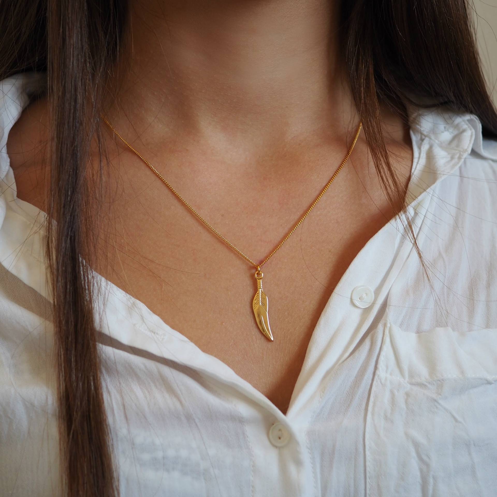 Federkette - Gold von AdiTernerStudio